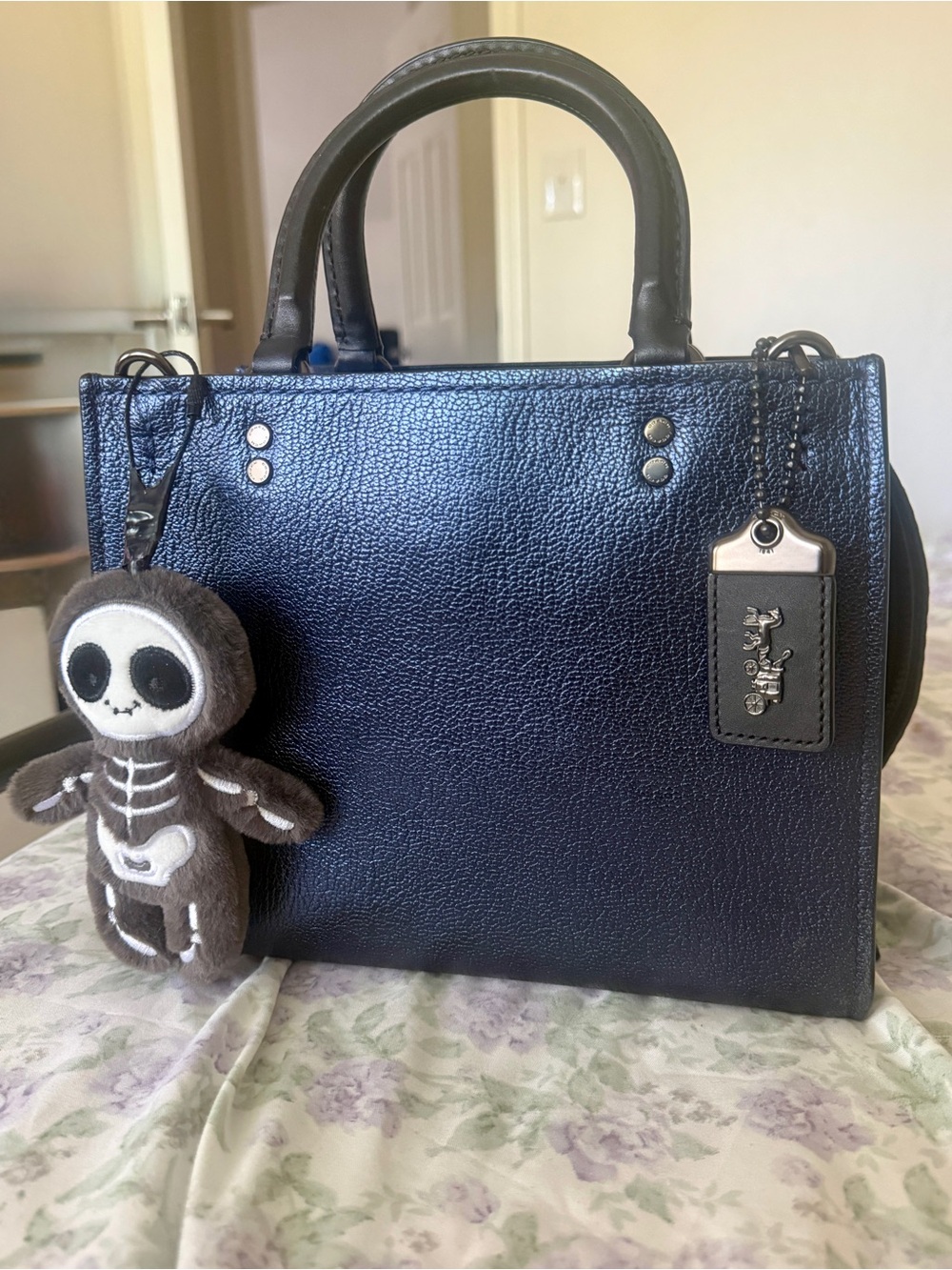 Coach Rogue 25 Metallic Blue Navy